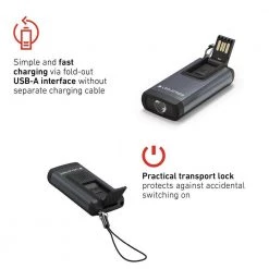 K6R 400 Lumen LED Rechargeable Key Chain Light with Red Light Feature by LEDLENSER -Camillus Sales Shop ledlenser keychain flashlights k6r 4f 1000