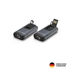 K6R 400 Lumen LED Rechargeable Key Chain Light with Red Light Feature by LEDLENSER
