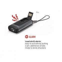 K6R Safety 400 Lumens LED Rechargeable Key Chain Light with Siren by LEDLENSER -Camillus Sales Shop ledlenser keychain flashlights k6r safety 44 1000
