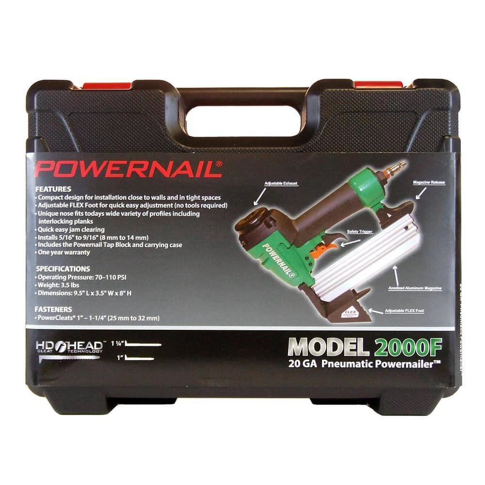Pneumatic 20-Gauge Hardwood Flooring Trigger Pull Cleat Nailer Kit by POWERNAIL 5 Pneumatic 20-Gauge Hardwood Flooring Trigger Pull Cleat Nailer Kit by POWERNAIL - Image 5