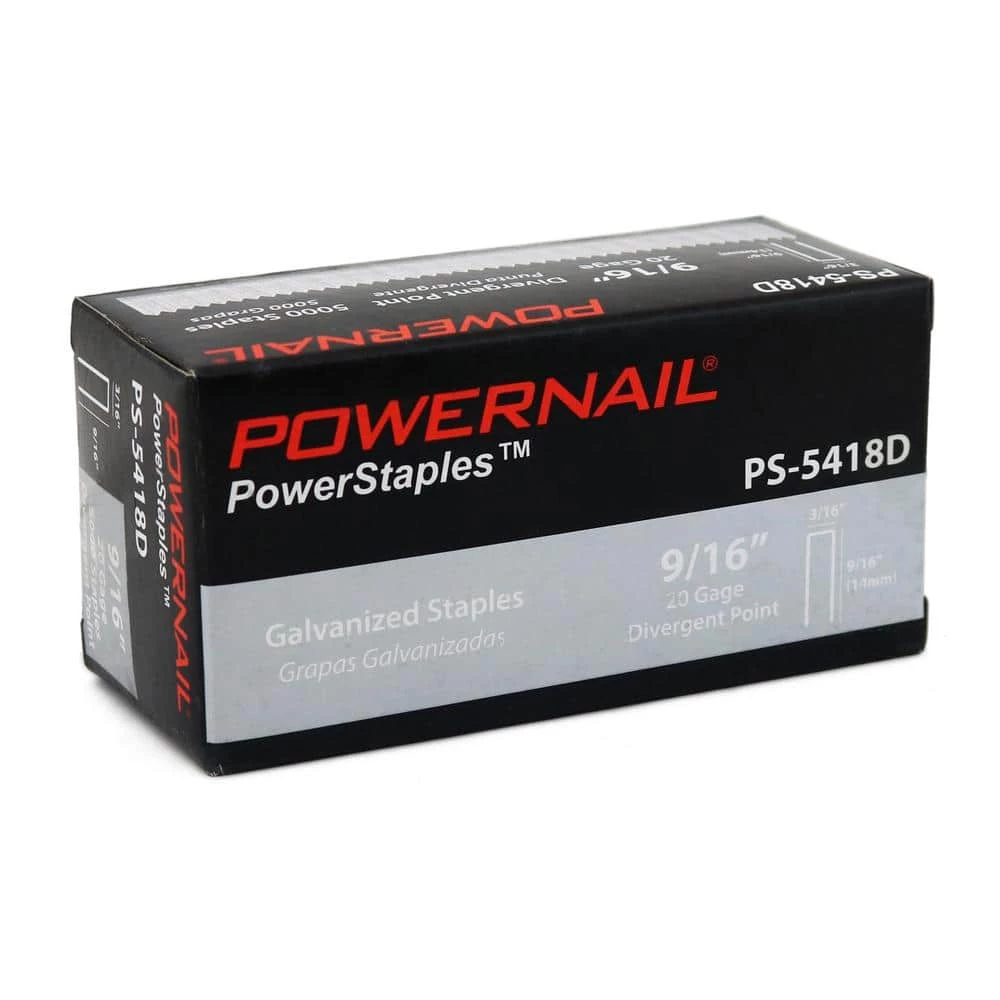 5400 Series 3/16 in. x 9/16 in. Crown x 20-Gauge Glue Collated Div. Point Staples for Carpet and Upholstery (5000-Box) by POWERNAIL 2 5400 Series 3/16 in. x 9/16 in. Crown x 20-Gauge Glue Collated Div. Point Staples for Carpet and Upholstery (5000-Box) by POWERNAIL - Image 2