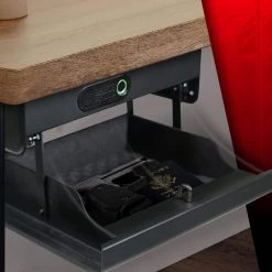 Home Defense Under Counter Quick Access Biometric Lock Vault by Sports Afield 13 Home Defense Under Counter Quick Access Biometric Lock Vault by Sports Afield -Camillus Sales Shop sports afield rifle safes sa hd5 bio dp 31 1000