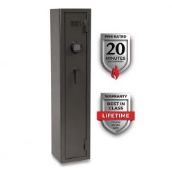 Home Defense 4-Gun Fireproof Electronic Lock Gun Safe, Midnight Earth Textured Gloss Finish by Sports Afield