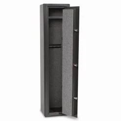 Home Defense 4-Gun Fireproof Biometric Lock Gun Safe, Midnight Earth Textured Gloss Finish by Sports Afield -Camillus Sales Shop sports afield rifle safes sa hdf bio 4f 1000