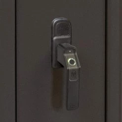 Home Defense 4-Gun Fireproof Biometric Lock Gun Safe, Midnight Earth Textured Gloss Finish by Sports Afield -Camillus Sales Shop sports afield rifle safes sa hdf bio fa 1000