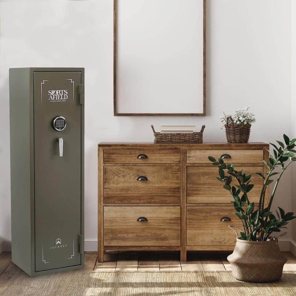 Journey 14-Gun Electronic Lock Gun Safe, OD Green Textured Gloss Finish by Sports Afield 7 Journey 14-Gun Electronic Lock Gun Safe, OD Green Textured Gloss Finish by Sports Afield - Image 7