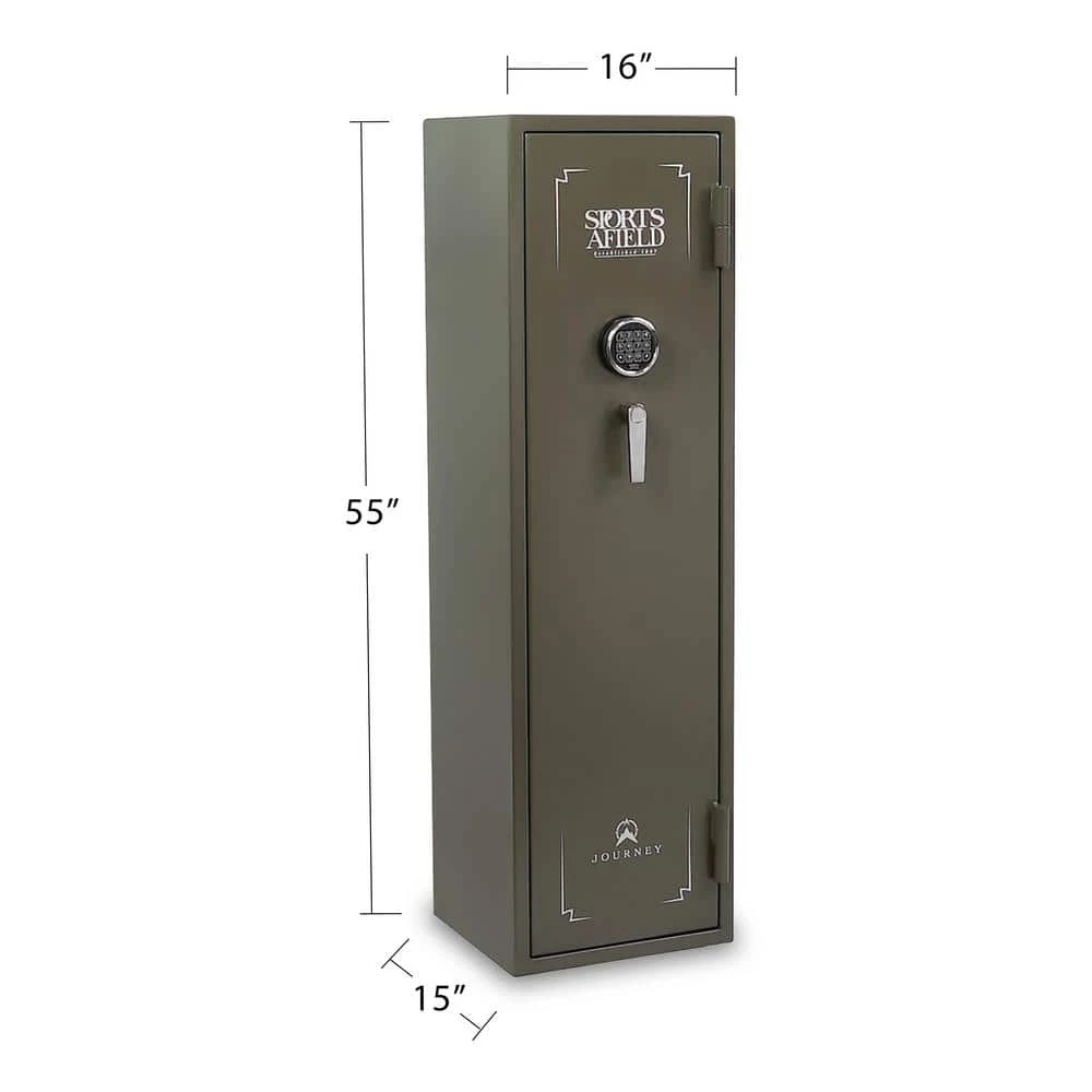 Journey 14-Gun Electronic Lock Gun Safe, OD Green Textured Gloss Finish by Sports Afield 3 Journey 14-Gun Electronic Lock Gun Safe, OD Green Textured Gloss Finish by Sports Afield - Image 3