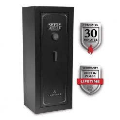 Instinct 18-Gun Fireproof Electronic Lock Gun Safe, Textured Matte Black Finish by Sports Afield