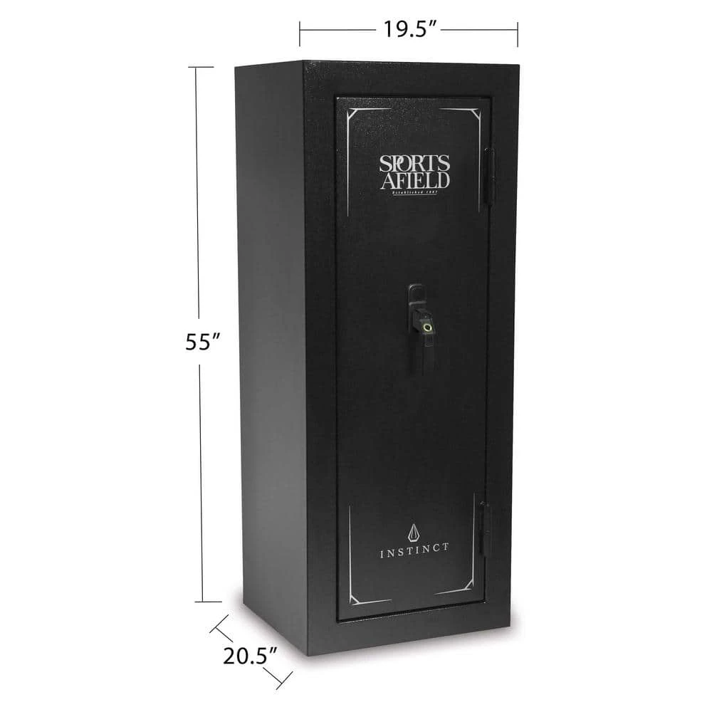 Instinct 18-Gun Fireproof Biometric Lock Gun Safe, Textured Matte Black Finish by Sports Afield 5 Instinct 18-Gun Fireproof Biometric Lock Gun Safe, Textured Matte Black Finish by Sports Afield - Image 5