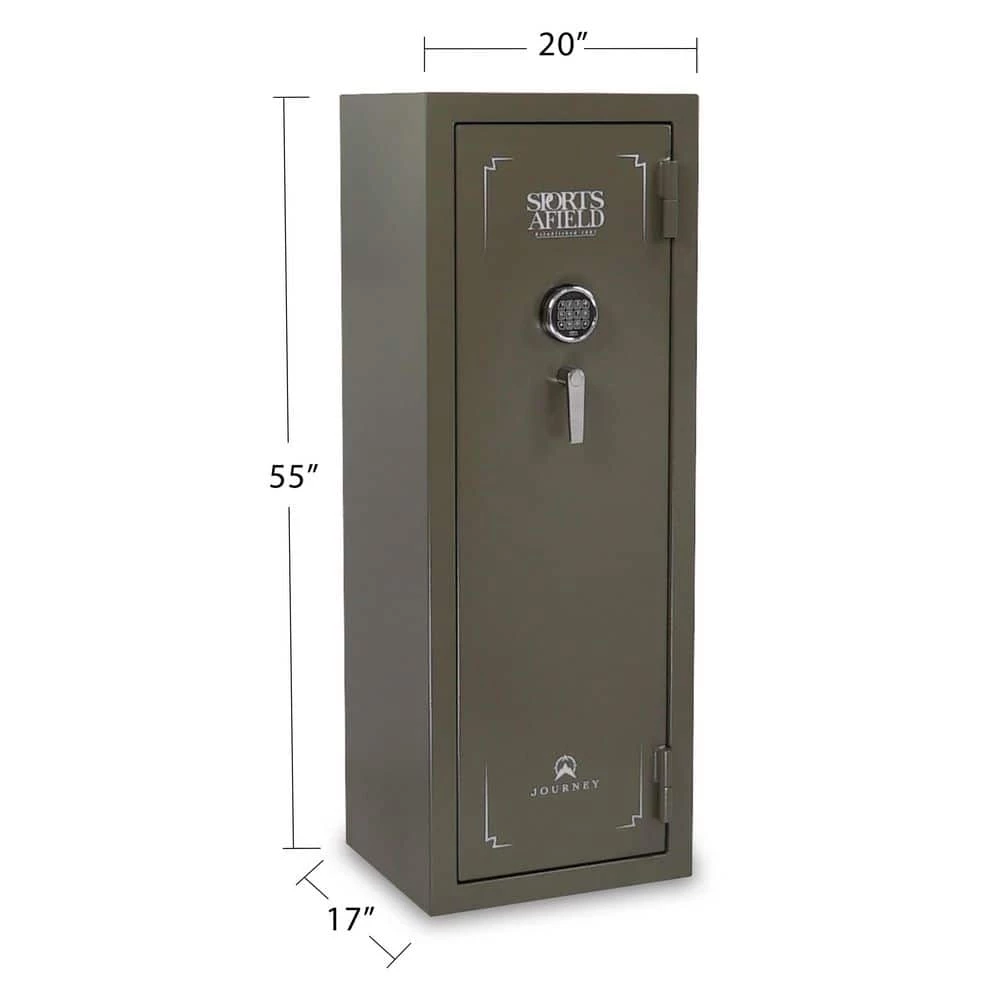 Journey 20-Gun Electronic Lock Gun Safe, OD Green Textured Gloss Finish by Sports Afield 5 Journey 20-Gun Electronic Lock Gun Safe, OD Green Textured Gloss Finish by Sports Afield - Image 5