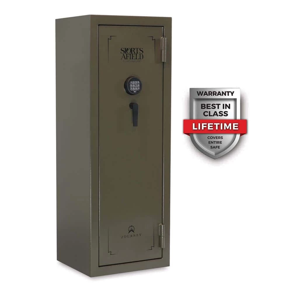 Journey 20-Gun Electronic Lock Gun Safe, OD Green Textured Gloss Finish by Sports Afield 1 Journey 20-Gun Electronic Lock Gun Safe, OD Green Textured Gloss Finish by Sports Afield