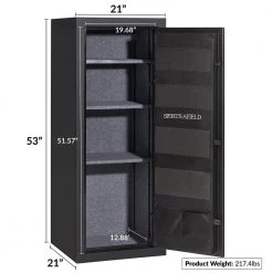 Ammo Safe 2-Gun Fireproof Electronic Long Gun Safe, Black by Sports Afield -Camillus Sales Shop sports afield rifle safes sa5520lz amg 4f 1000