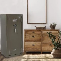 Journey 30-Gun Electronic Lock Gun Safe, OD Green Textured Gloss Finish by Sports Afield -Camillus Sales Shop sports afield rifle safes sa5524j 31 1000