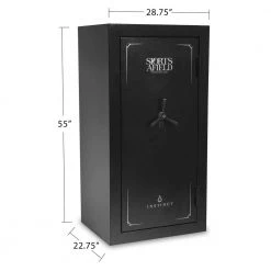 Instinct 30-Gun Fireproof Biometric Lock Gun Safe, Textured Matte Black Finish by Sports Afield -Camillus Sales Shop sports afield rifle safes sa5529ins bio 1f 1000