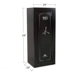 Preserve - 24-Gun Fire and Waterproof Biometric Safe, Black by Sports Afield -Camillus Sales Shop sports afield rifle safes sa5924p bio 1f 1000