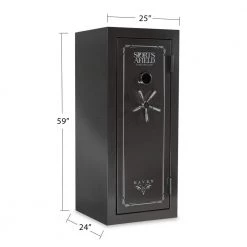 Haven 24-Gun Fire and Waterproof Electronic Lock Gun Safe, Metal Gray Gloss Metallic Finish by Sports Afield -Camillus Sales Shop sports afield rifle safes sa5925hx 1f 1000
