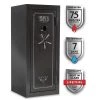 Haven 24-Gun Fire and Waterproof Electronic Lock Gun Safe, Metal Gray Gloss Metallic Finish by Sports Afield