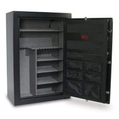Preserve - 40-Gun Fire and Waterproof Biometric Safe, Black by Sports Afield -Camillus Sales Shop sports afield rifle safes sa5940p bio 4f 1000