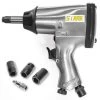 1/2 in. Drive Air Impact Wrench Gun Extended Anvil with (3) Socket Set by Stark