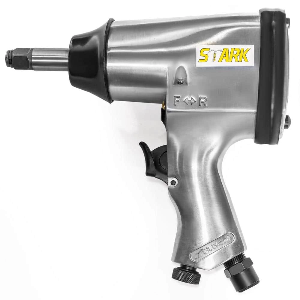 1/2 in. Drive Air Impact Wrench Gun Extended Anvil with (3) Socket Set by Stark 2 1/2 in. Drive Air Impact Wrench Gun Extended Anvil with (3) Socket Set by Stark - Image 2