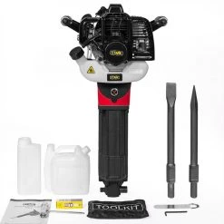 52 cc Gas-Powered Demolition Jack Hammer Concrete Breaker Drill with 2 Chisel Bits EPA Certified by Stark