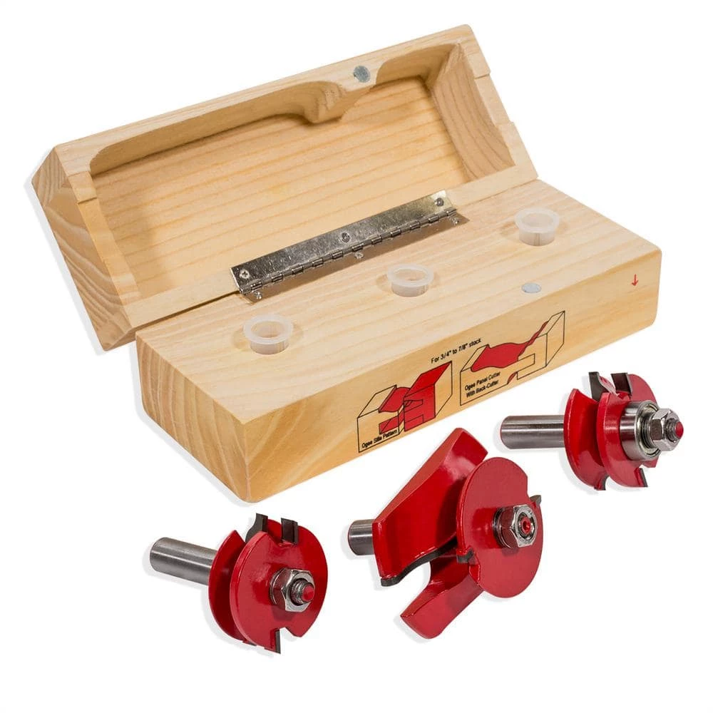 Carbide Ogee Stile and Rail Router Bit Set (3-Piece) by Stark 2 Carbide Ogee Stile and Rail Router Bit Set (3-Piece) by Stark - Image 2