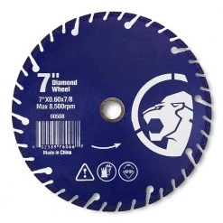 7 in. Diamond Edge Cut Off Abrasive Wheel with 7/8 in. Arbor by Stark