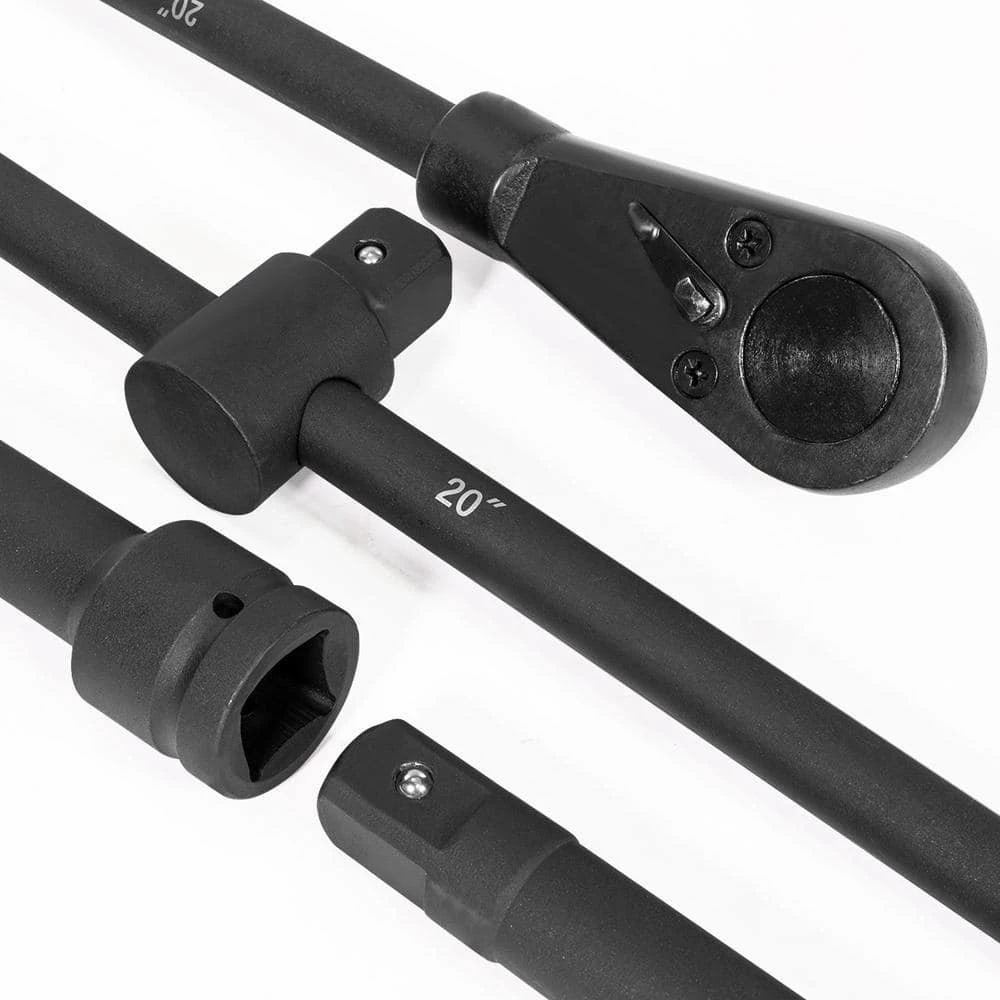 Jumbo 1 in. Drive Cr-Mo Steel 6-Point SAE Deep Impact Socket Set with Extension Bars and Carrying Case (21-Piece) by Stark 4 Jumbo 1 in. Drive Cr-Mo Steel 6-Point SAE Deep Impact Socket Set with Extension Bars and Carrying Case (21-Piece) by Stark - Image 4