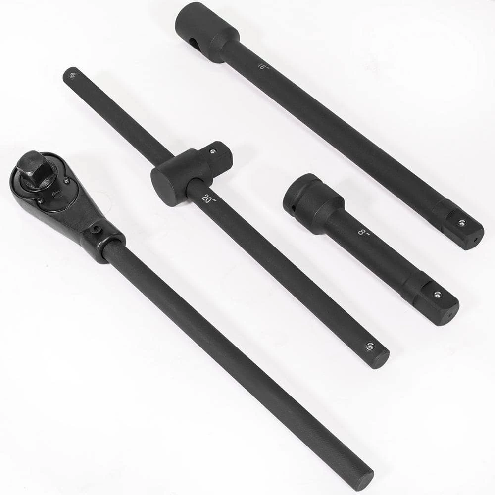 Jumbo 1 in. Drive Cr-Mo Steel 6-Point SAE Deep Impact Socket Set with Extension Bars and Carrying Case (21-Piece) by Stark 3 Jumbo 1 in. Drive Cr-Mo Steel 6-Point SAE Deep Impact Socket Set with Extension Bars and Carrying Case (21-Piece) by Stark - Image 3