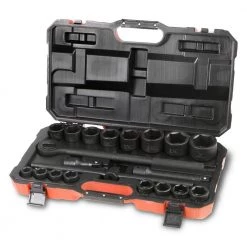 Camillus Sales Shop 19 3/4 in. Black SAE Impact Ratchet Drive Socket Set Standard Size (21-Piece) by Stark