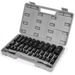3/8 in. and 1/2 in. Drive Combination Shallow and Deep SAE and Metric Impact Socket Set with Carrying Case (38-Piece) by Stark -Camillus Sales Shop stark impact socket sets 35700 1f 1000