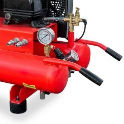 10 Gal. 6.5 HP Portable Gas-Powered Twin Stack Air Compressor with Built-In Handles by Stark -Camillus Sales Shop stark portable air compressors 65152 h1 1f 1000