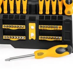 Screwdriver and Bit Set with Rack Magnetic Mechanics Precision Torx Hex Star (50-Piece) by Stark -Camillus Sales Shop stark screwdriver sets 17516 4f 1000
