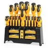 Screwdriver and Bit Set with Rack Magnetic Mechanics Precision Torx Hex Star (50-Piece) by Stark