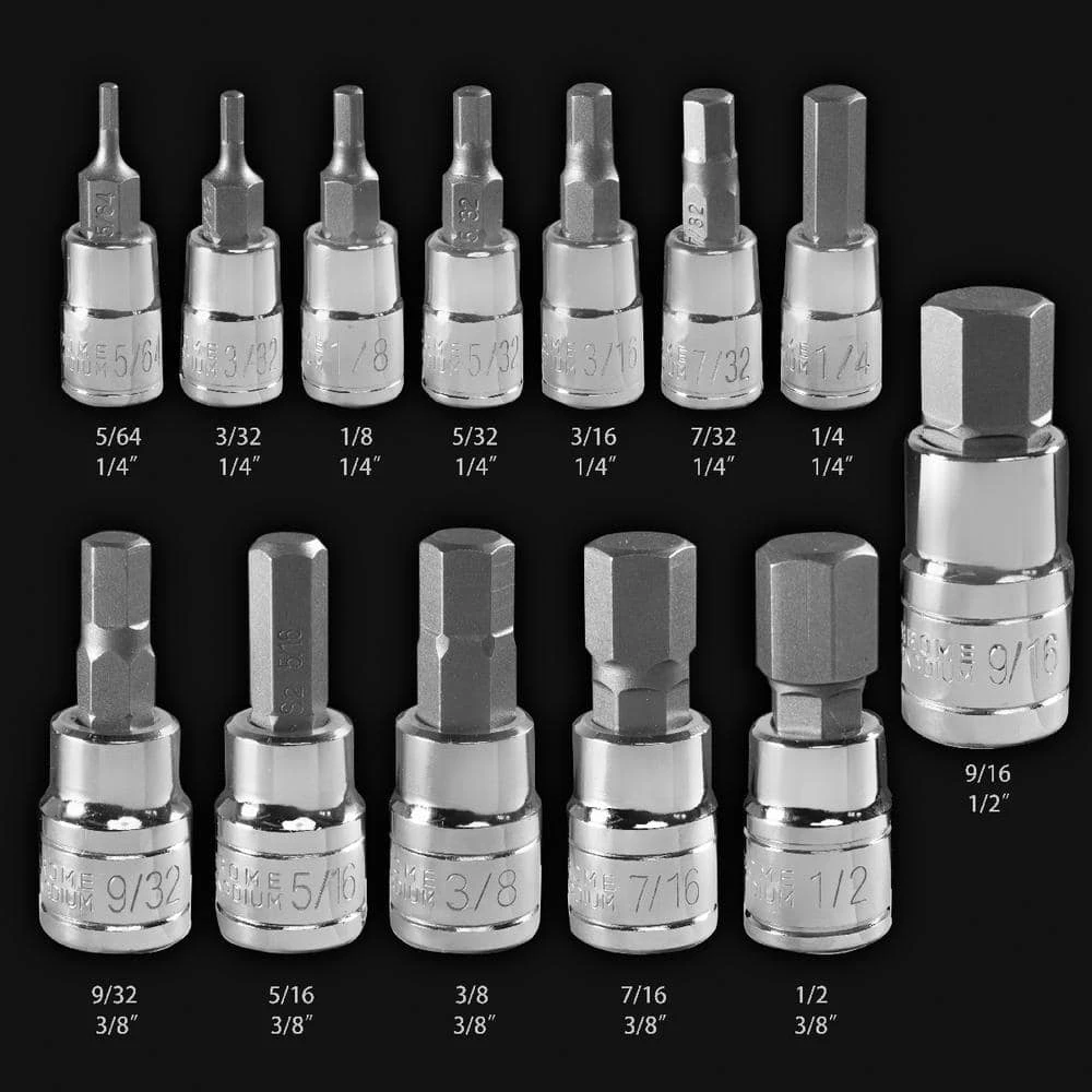 SAE Pro-Grade Hex Allen Bit Socket Set (13-Piece) by Stark 8 SAE Pro-Grade Hex Allen Bit Socket Set (13-Piece) by Stark - Image 8