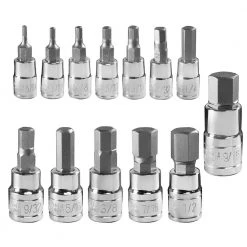 SAE Pro-Grade Hex Allen Bit Socket Set (13-Piece) by Stark