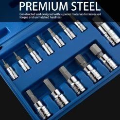 SAE Pro-Grade Hex Allen Bit Socket Set (13-Piece) by Stark 17 SAE Pro-Grade Hex Allen Bit Socket Set (13-Piece) by Stark -Camillus Sales Shop stark socket sets 33501 76 1000