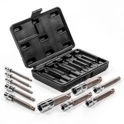Long XZN Triple Square Bit Socket Set (10-Piece) by Stark