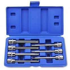 SAE Ball End Long Standard Allen Hex Bit Socket Set (7-Piece) by Stark