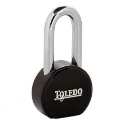 Black Series Super Duty Solid Steel Long Shackle Padlock with Black Electric-Coating by TOLEDO