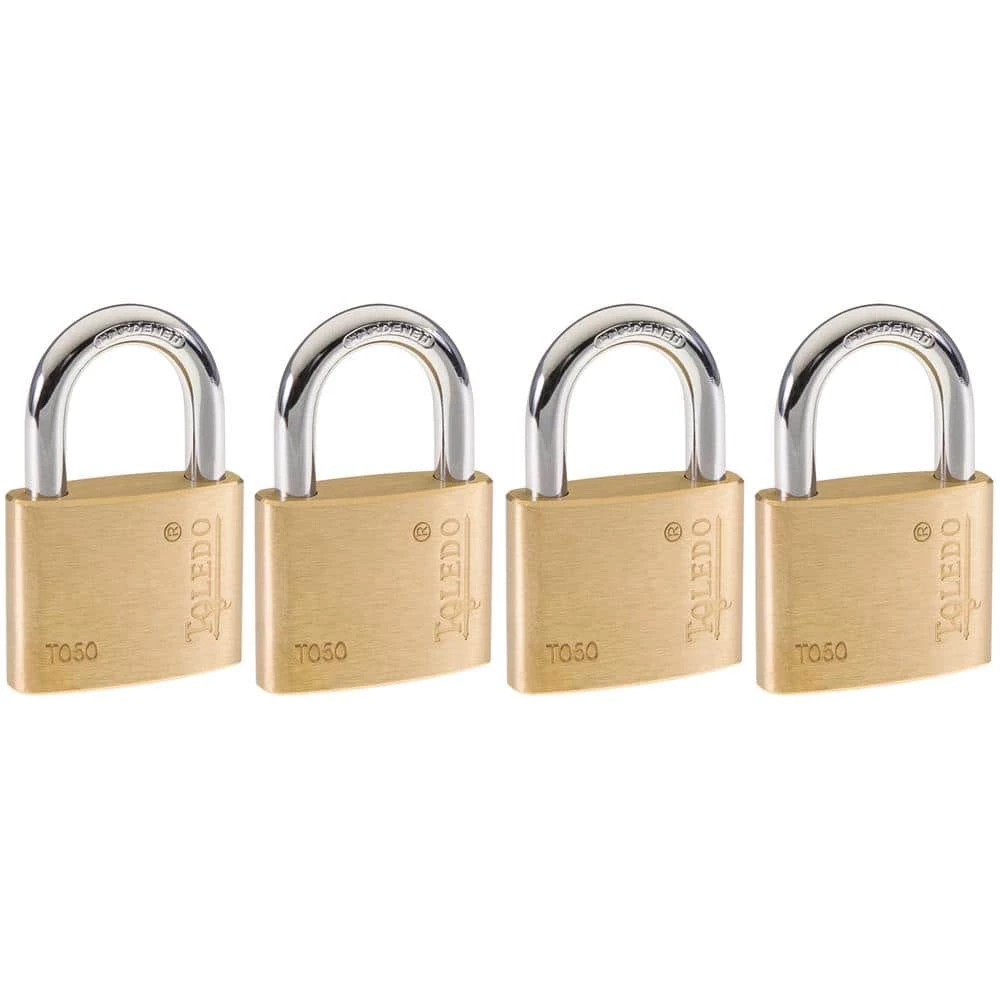 Brass Keyed Padlock (4-Pack) by TOLEDO 1 Brass Keyed Padlock (4-Pack) by TOLEDO