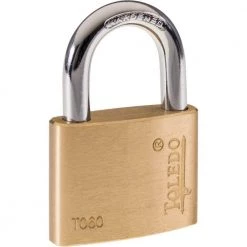 60 mm Brass Keyed Padlock by TOLEDO
