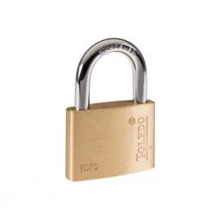 70 mm Brass Keyed Padlock by TOLEDO