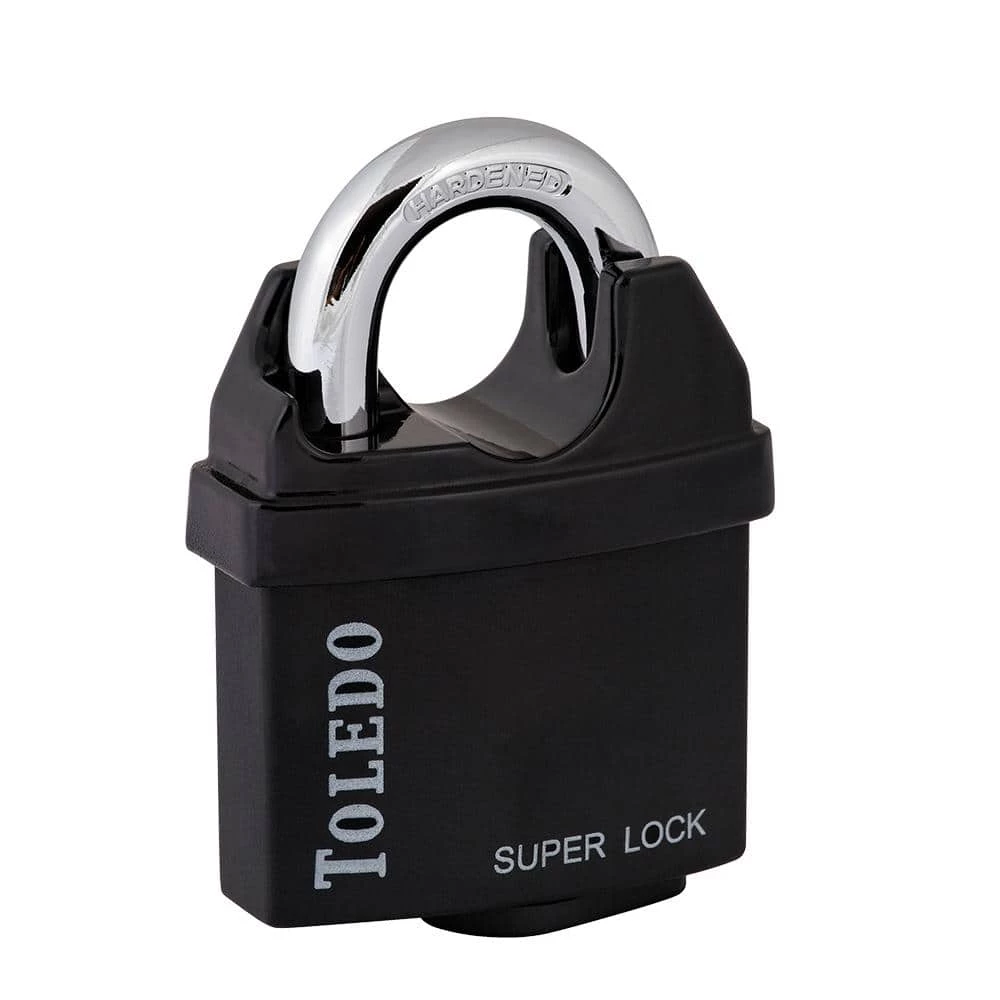 High Security 50 mm Solid Brass Keyed Padlock with Weatherproof Covering by TOLEDO 1 High Security 50 mm Solid Brass Keyed Padlock with Weatherproof Covering by TOLEDO